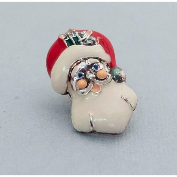 Vintage Santa Claus Puppy Christmas Eve Pet Dog Pin, Holiday Pin by Avon - C2 - Picture 2 of 3